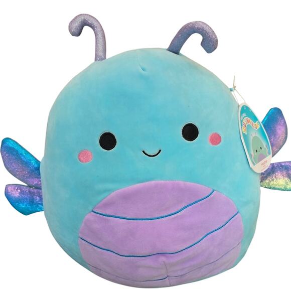 Blue and Purple Squishmallow Heather Butterfly Plush Toy 8" - Picture 1 of 3